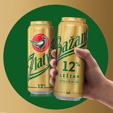 Cans of Zlaty Bazant, the best and most popular Slovakian beer brand.