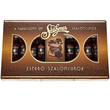A box of Zserbó Szaloncukor by Stuhmer.