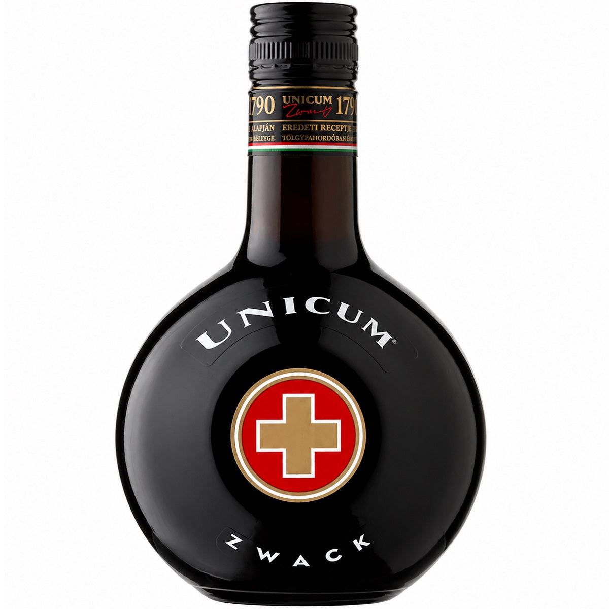 Bottle of Zwack Unicum Hungarian liquor. 
