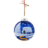 Christmas Tree Bauble "Winter Landscape" Blue Decoration