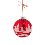 Christmas Tree Bauble "Winter Landscape" Red Decoration