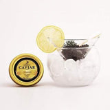 A glass caviar bowl, this elegant caviar dish is the best way to serve fresh caviar on ice.