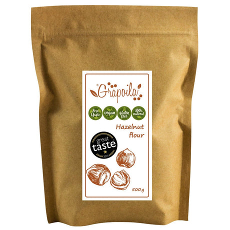 A pack of ground hazelnut flour, this gluten-free meal is the best for baking vegan cookies and cake recipes.