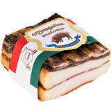 Mangalitsa bacon from dry-cured and cold-smoked Hungarian pork belly meat.