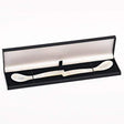 Caviar spoon set with a pair of mother of pearl spoons in a gift box, best for serving caviar.