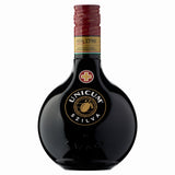 A bottle of Unicum Szilva Hungarian plum liquor. 